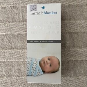 Miracle Blanket Swaddle‎ Gray Stars Gender Neutral NIB
